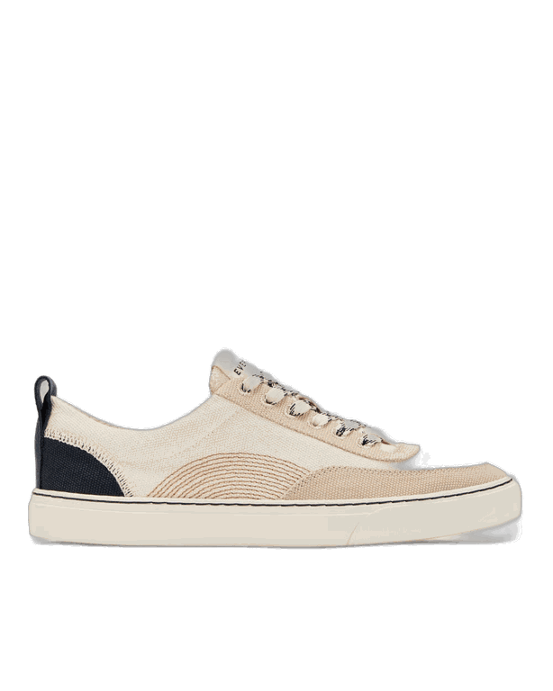 Everlane The Tread-Bare Sneaker | Natural Canvas / Dark Sapphire / Argan Oil