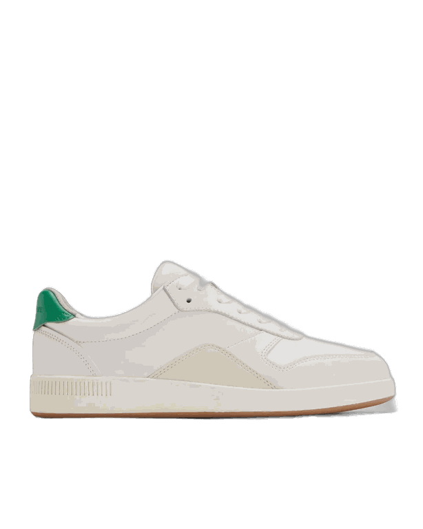 Everlane The Court Sneaker | White / Grass Green / Parchment