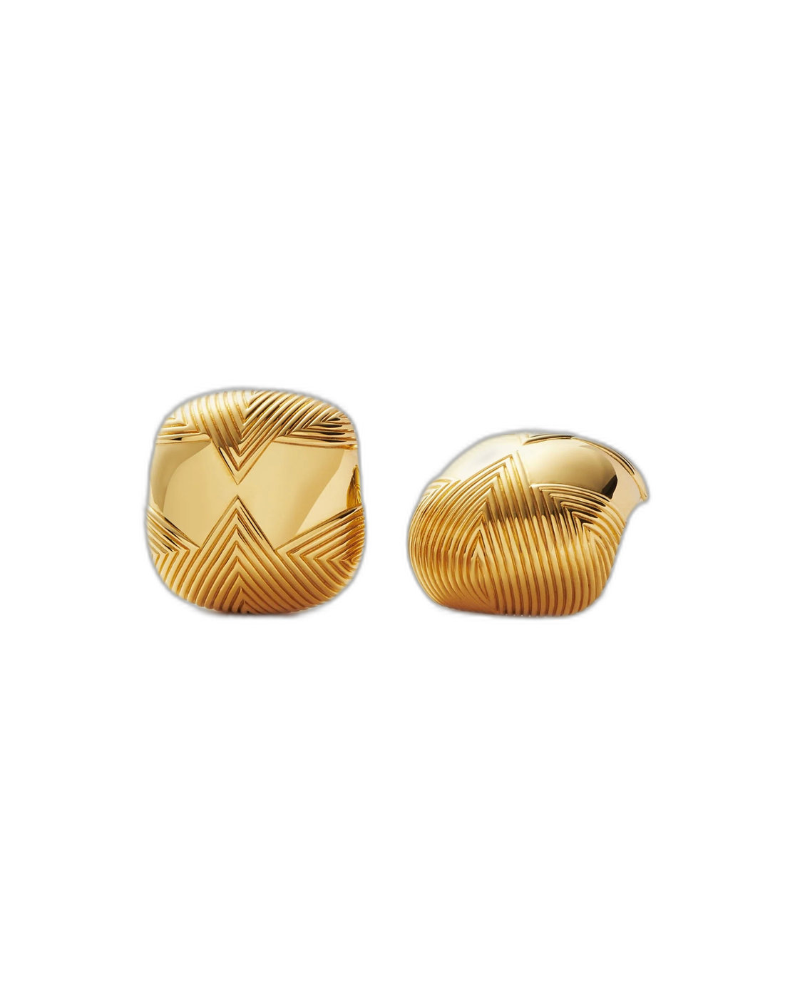 Missoma Hera Oversized Dome Ridge Stud Earrings | 18k Gold Plated
