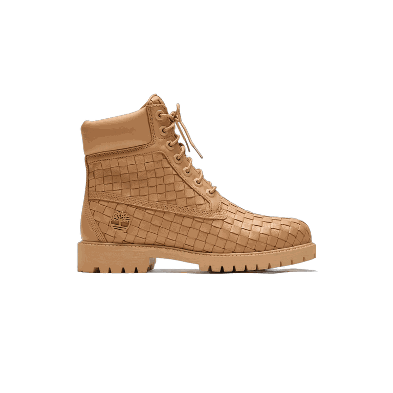 Timberland Textured Premium 6-Inch Boots - Beige Full Grain
