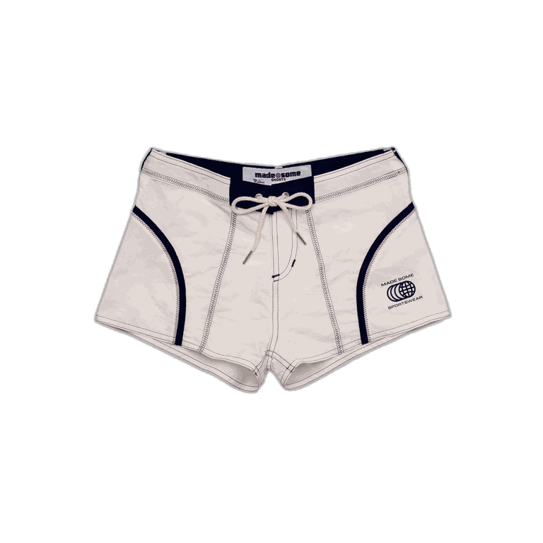 Made Some Short Short - White / Navy