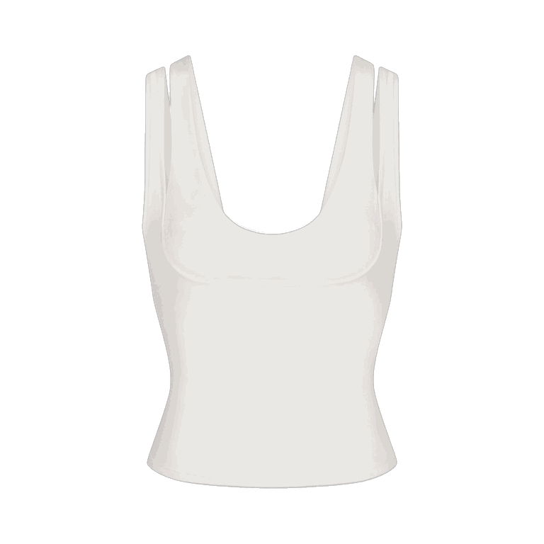 NikeSKIMS MATTE DOUBLE STRAP SCOOP TANK | IVORY
