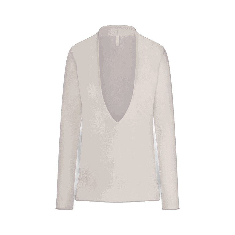 SLINKY KNIT DEEP PLUNGE TOP | BUFF