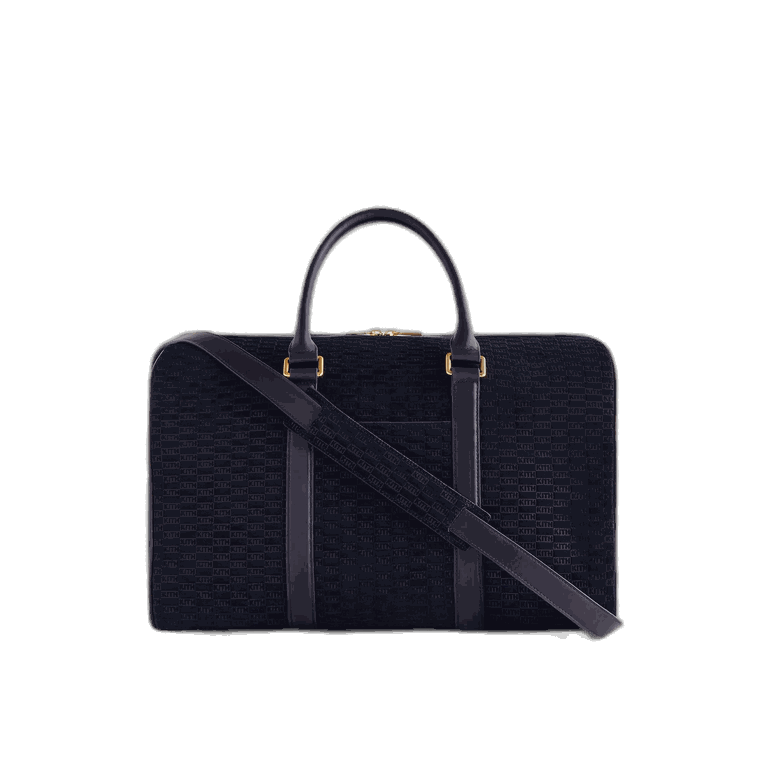 Kith Monogram Suede Traveler K40 Bag - Ink