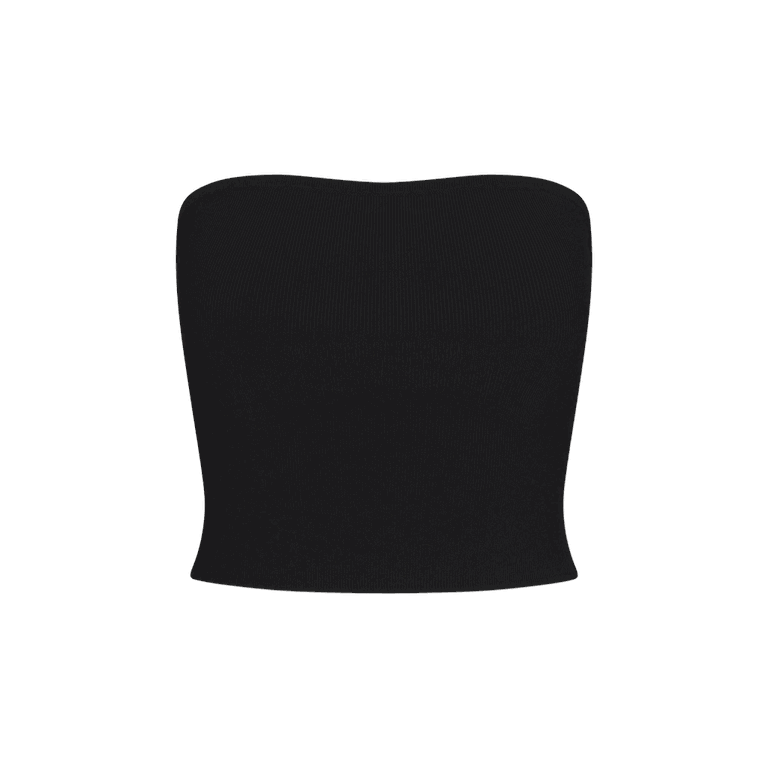 REFINED KNIT TUBE TOP | OBSIDIAN