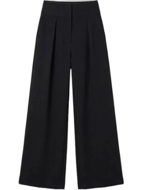 Karen Millen USA Karen Millen Women's Soft Tailored High Waist Wide Leg Woven Trouser