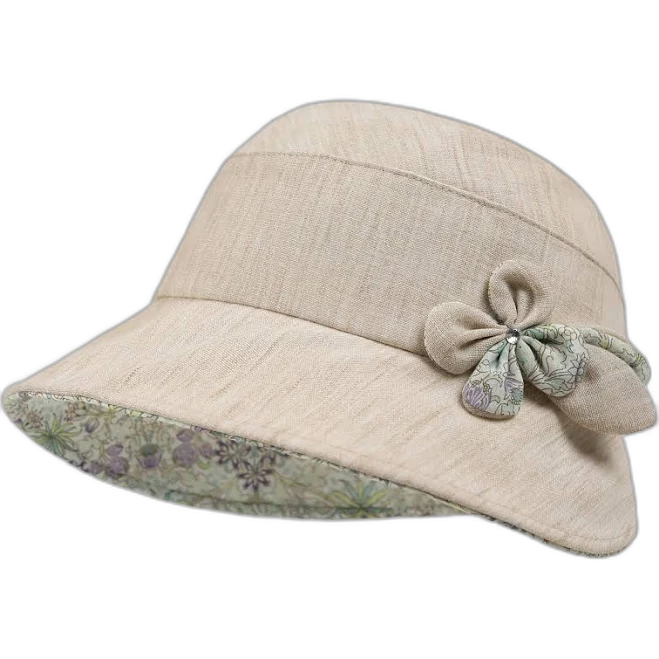Anna-Kaci Women's Wide Brim Linen Bucket Hat