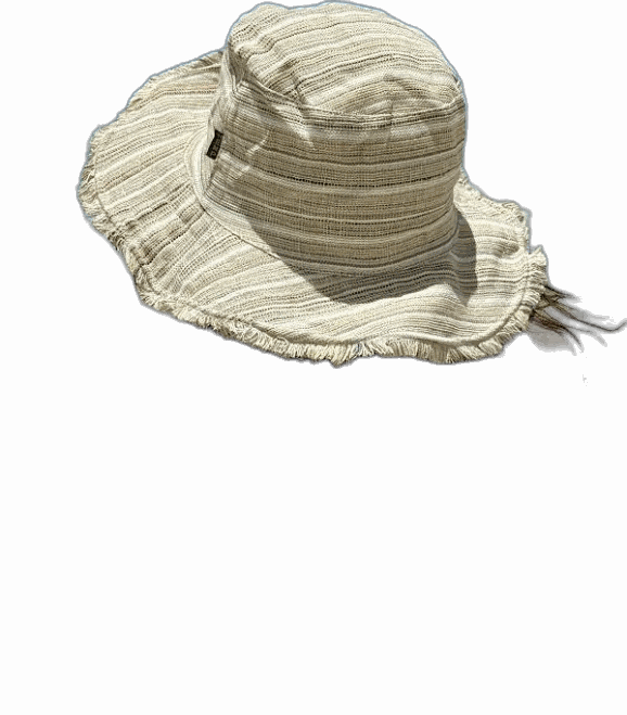 Asatre Hemp Linen Striped Sun Hat