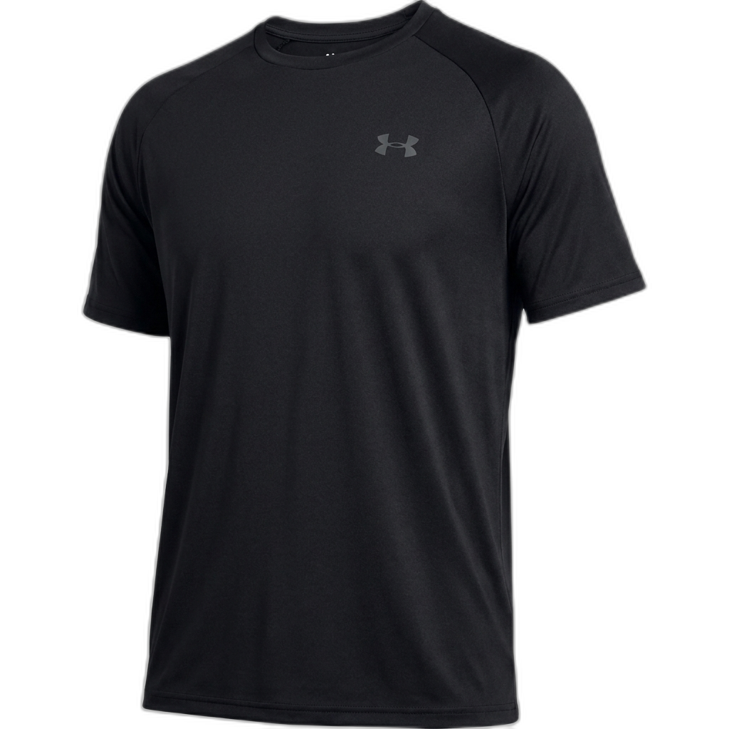 Academy Sports + Outdoors Under Armour Men's UA Tech T-Shirt Black/Graphite - Men's Athletic Performance Tops at Academy Sports