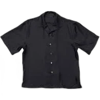 Holdnyc Silk Max Camp Collar Shirt - Black