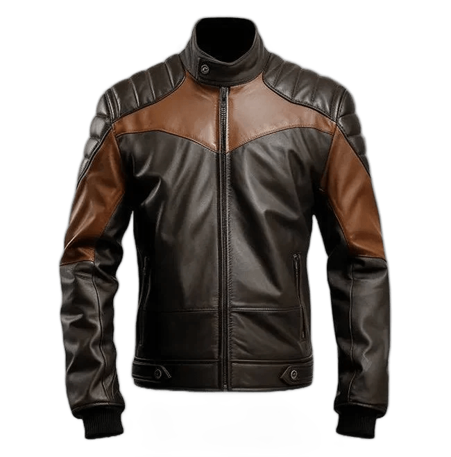 AU LeatherX Men's Stylish Leather Biker Jacket