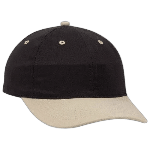 Bulk Caps Black/ Khaki 2 Tone Dad Hat with Snapback 1+ Blank