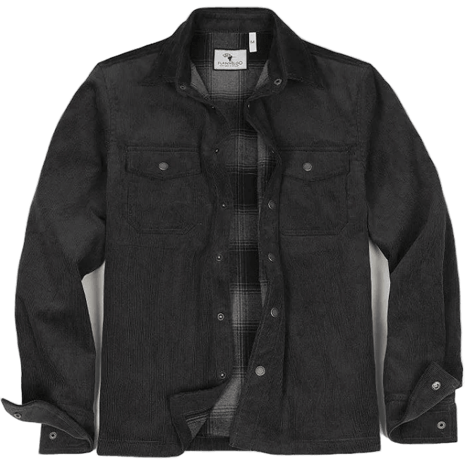 FlannelGo Men's Corduroy Flannel Shirt Jacket