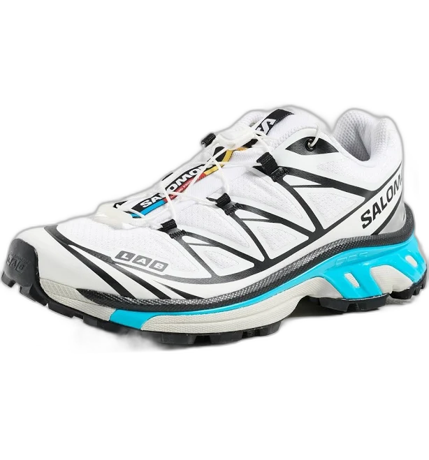 Salomon Xt-6 Low Top Men Sneakers - Black/white/blue Curacao