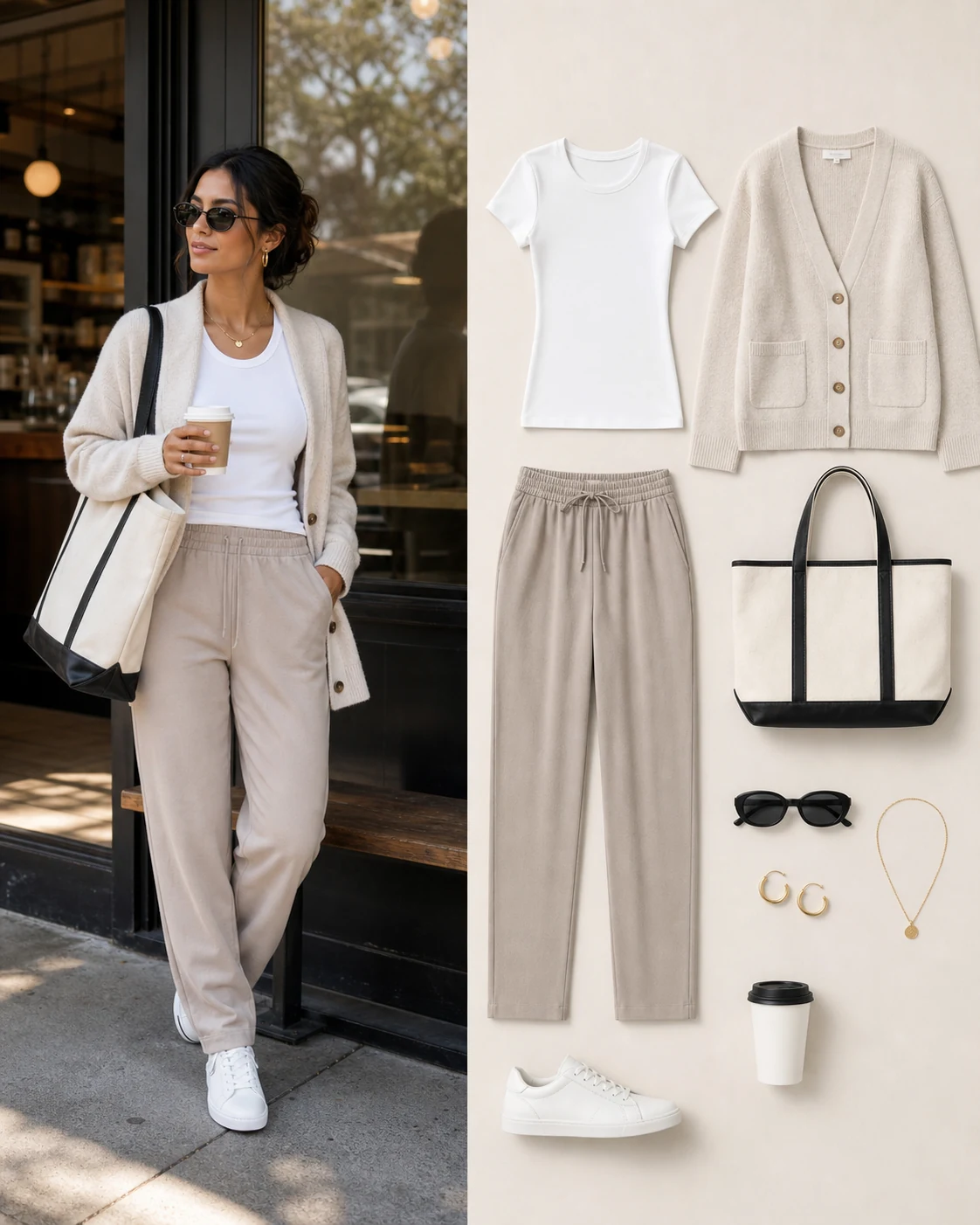 Soft tailored clean editorial outfit preview