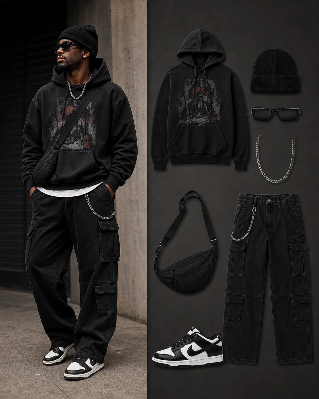 Downtown layers editorial outfit preview