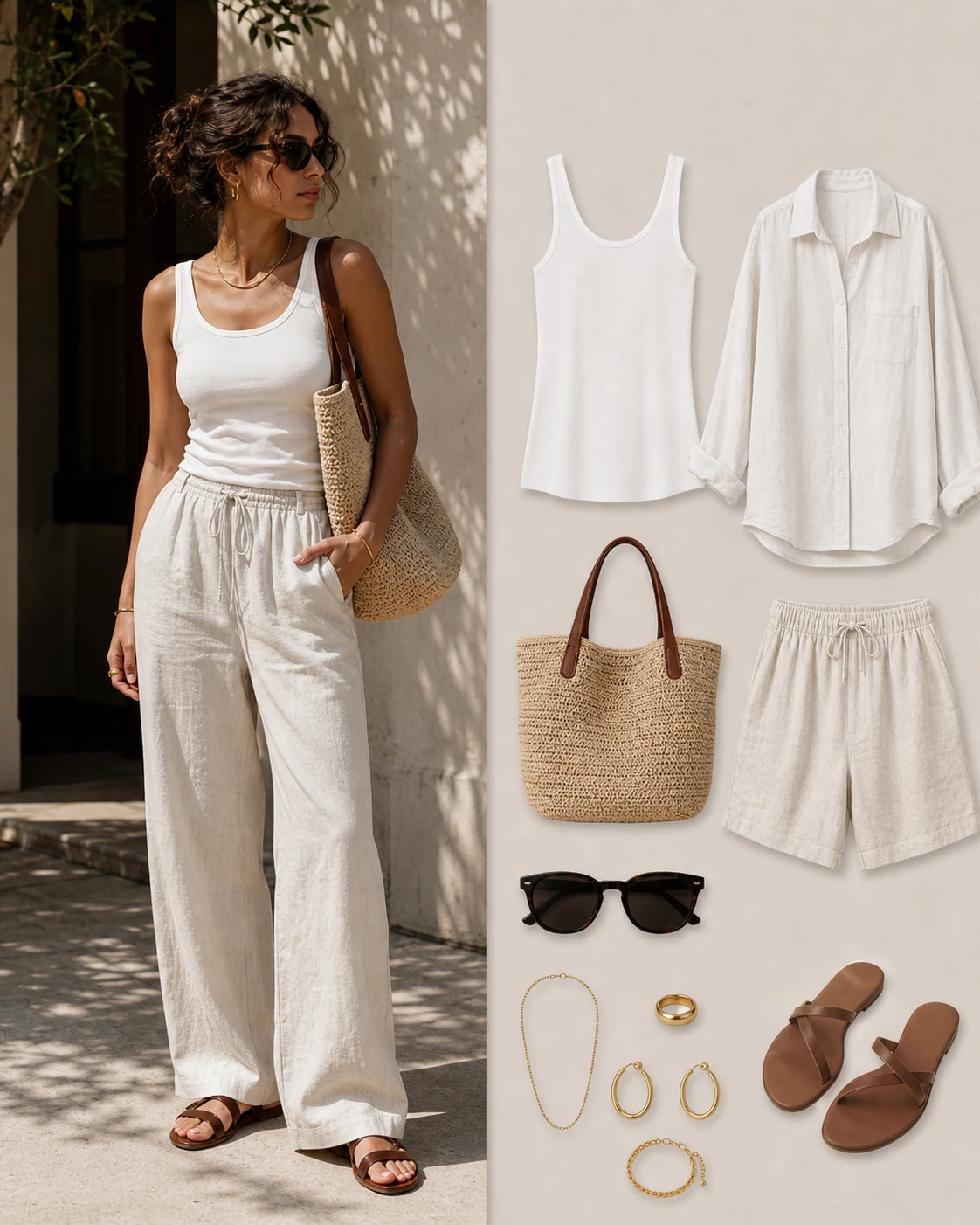 Resort set editorial outfit preview